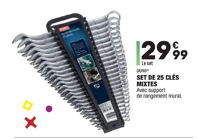 set de 25 clés mixtes duro