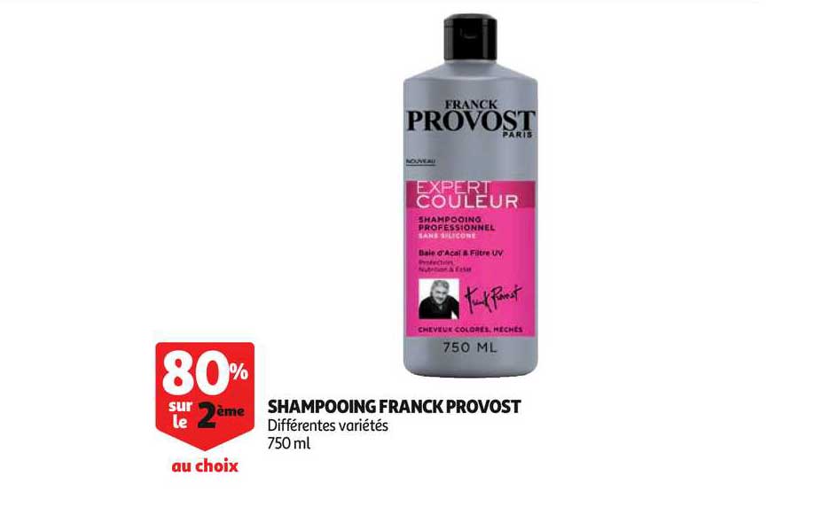 shampooing franck provost 80% sur le 2ème au choix