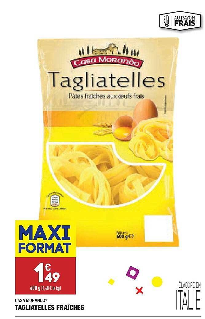 tagliatelles fraîches casa morando