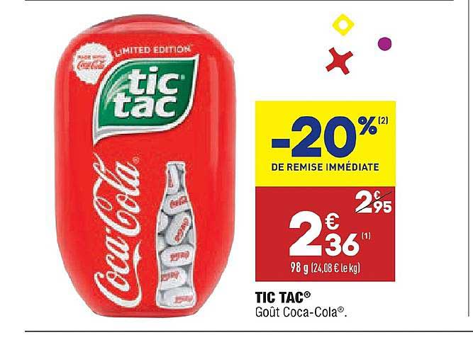 Tic Tac -20% Remise Immédiate