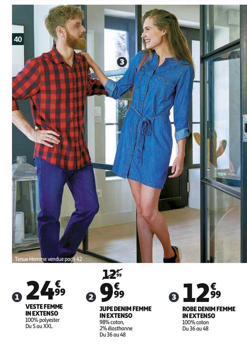 veste femme in extenso jupe denim femme in extenso robe denim femme in extenso