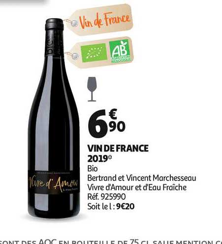 vin de france 2019 bio bertrand et vincent marchesseau vivre d'amour et d'eau fraîche