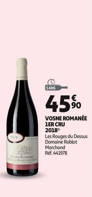 vosne romanée 1er cru 2018 les rouges du dessus domaine roblot marchand