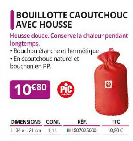 Bouillotte Caoutchouc Avec Housse