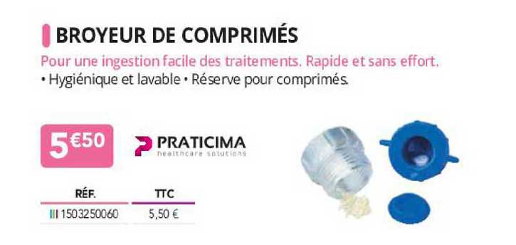 broyeur de comprimés praticima