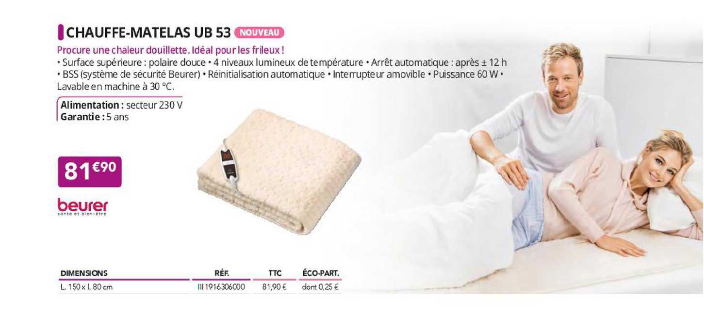 chauffe matelas ub 53 beurer