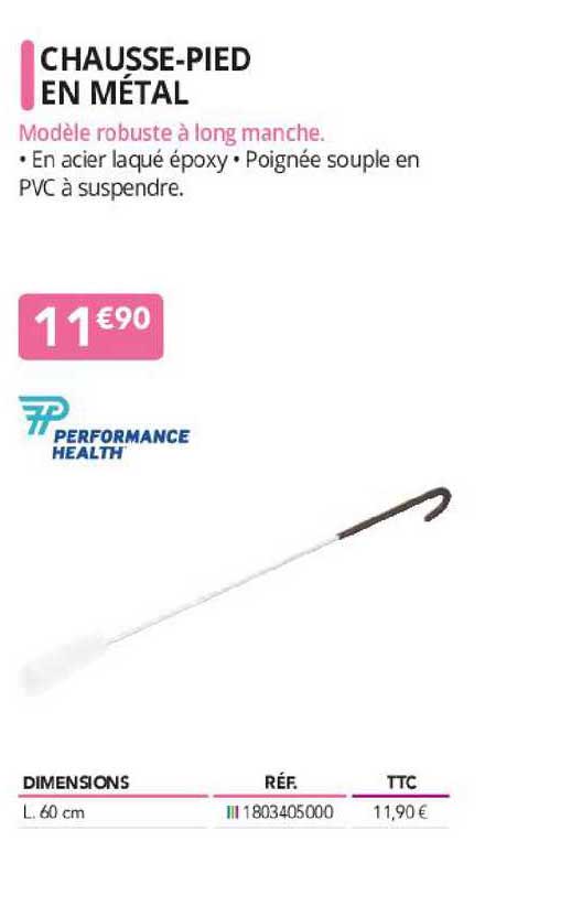 chausse-pied en métal performance health