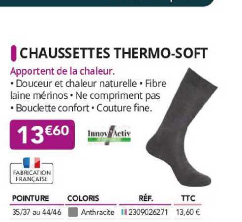 chaussettes thermo-soft innov'activ