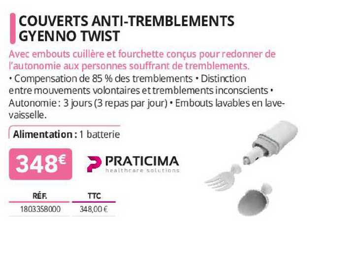 couverts anti-tremblements gyenno twist praticima