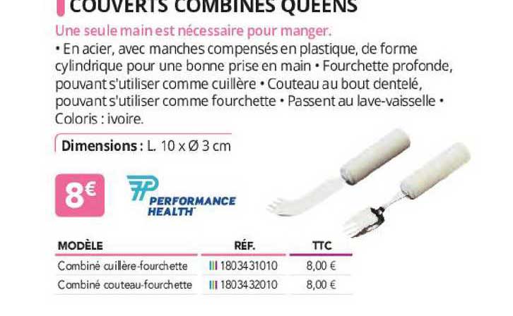 couverts combinés queens performance health