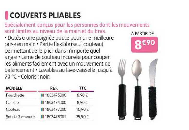 couverts pliables