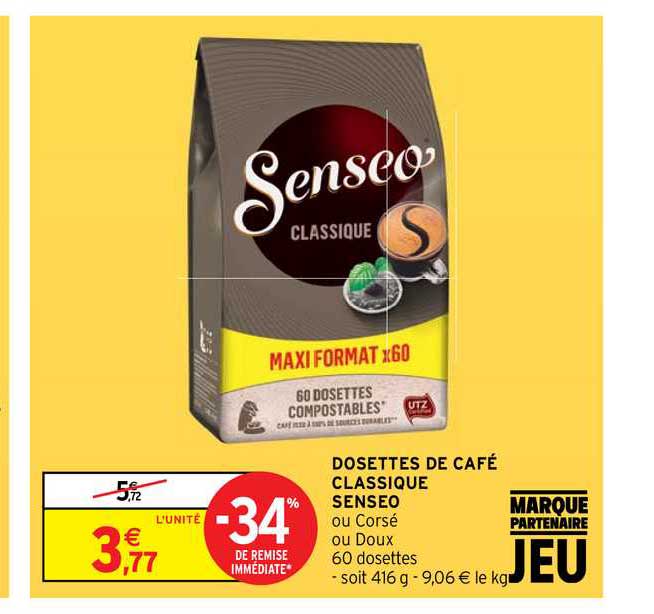 Dosettes De Café Classique Senseo