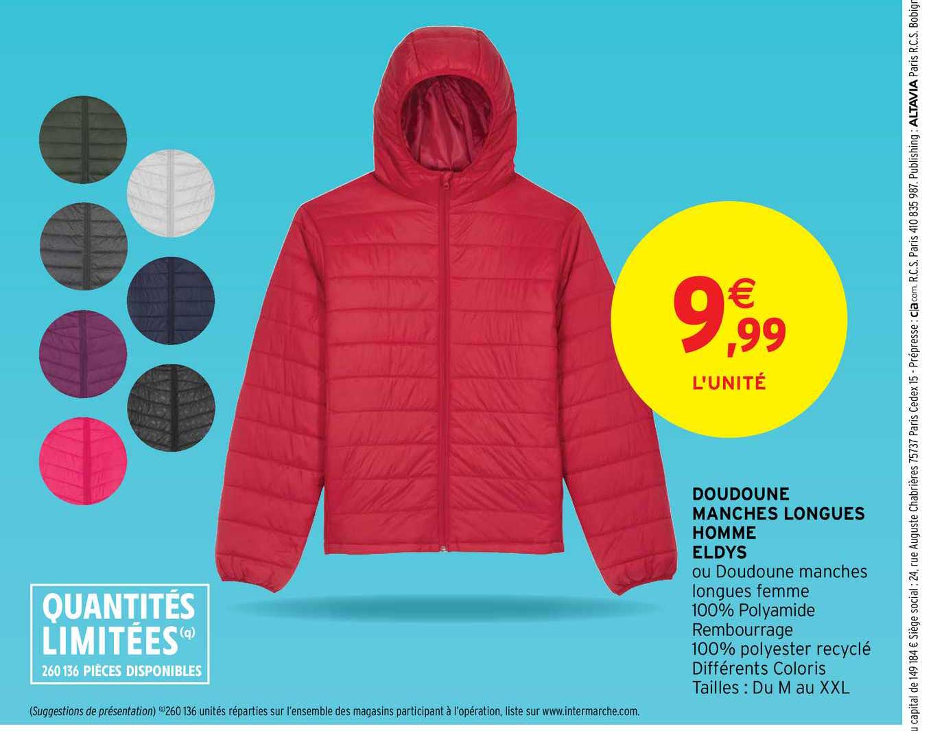 doudoune manches longues homme eldys