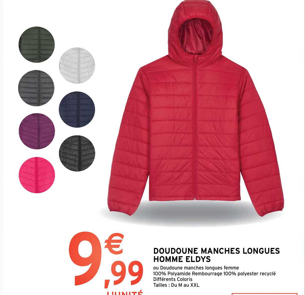 doudoune manches longues homme eldys