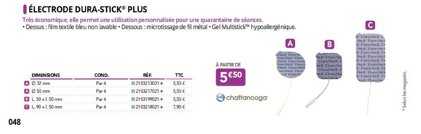 électrode dura-stick plus