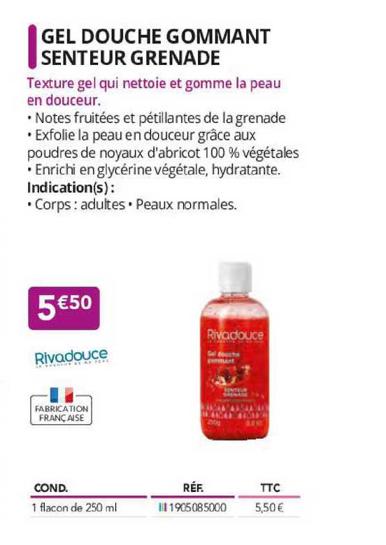 Gel Douche Gommant Senteur Grenade