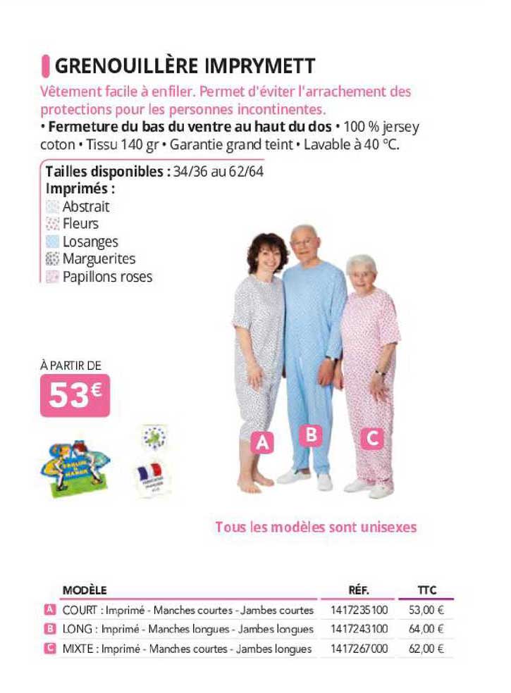 grenouillère imprymett