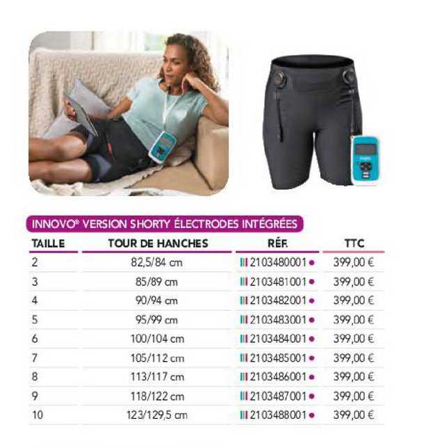 innovo version shorty électrodes intégrées