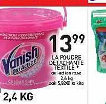 la poudre détachante textile