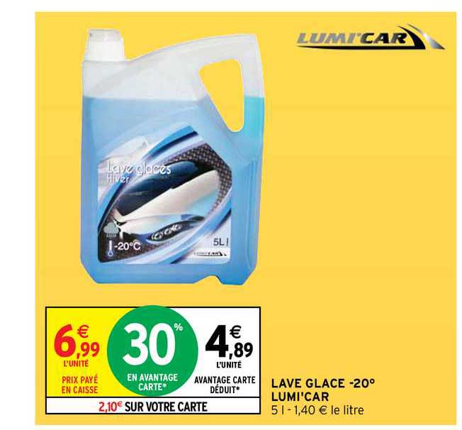 lave glace -20° lumi'car