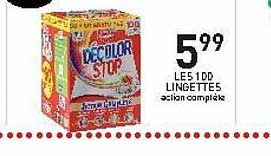 les 100 lingettes décolor stop