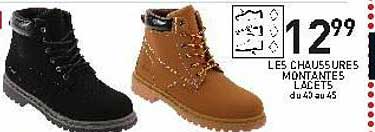 les chaussures montantes lacets