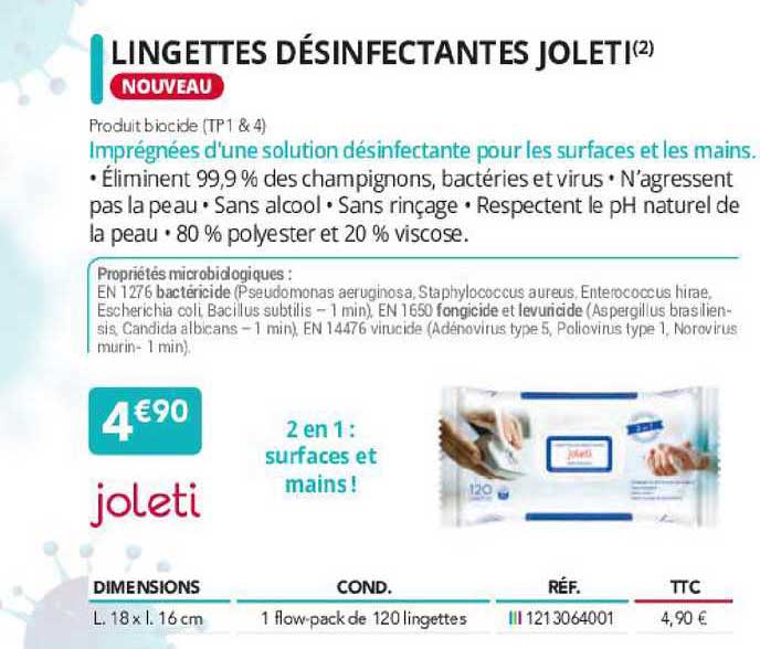 Lingettes Désinfectantes Joleti