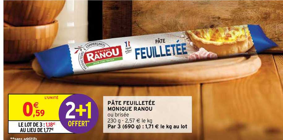 pâte feuilletée monique ranou