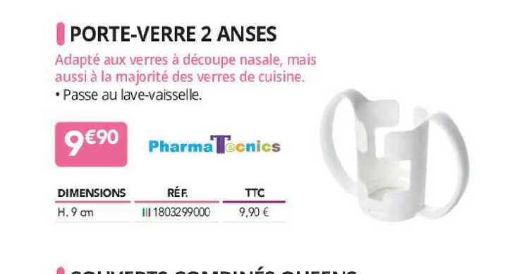 porte-verre 2 anses pharma tecnics
