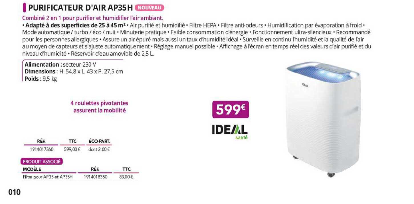 purificateur d'air ap35h