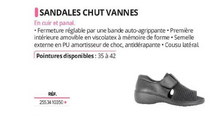 sandales chut vannes