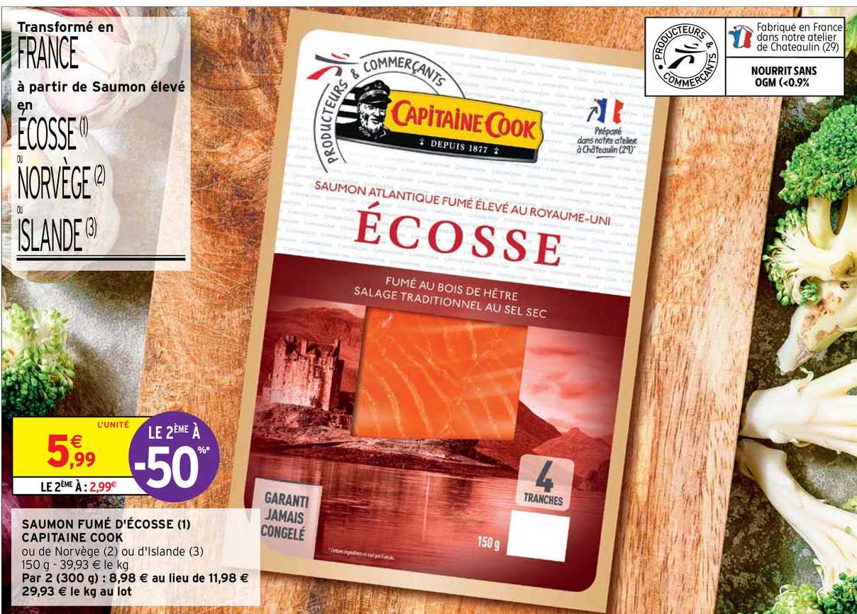 saumon fumé d'écosse capitaine cook