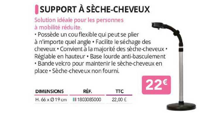 support à sèche-cheveux