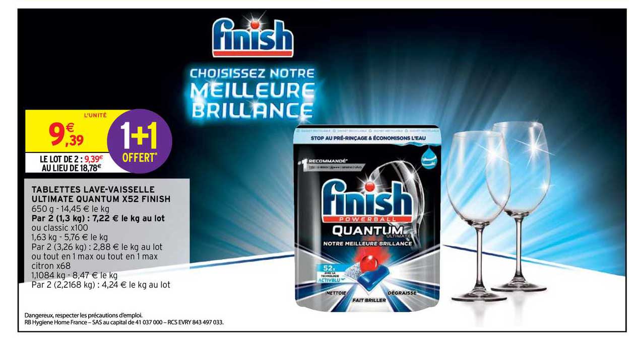 tablettes lave-vaisselle ultate quantum x52 finish