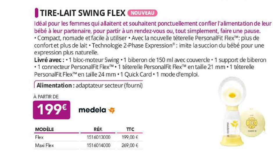 Tire-lait Swing Flex Medela