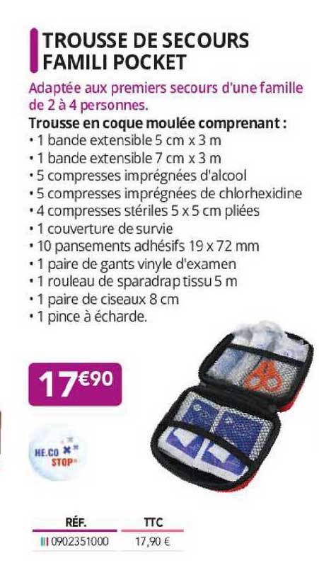 trousse de secours famili pocket
