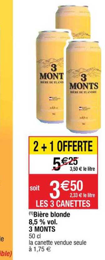 bière blonde 8,5% vol. 3 monts