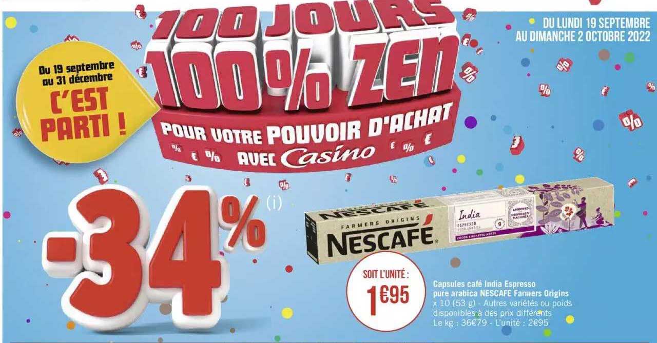 capsules café india espresso pure arabica nescafé farmers origins