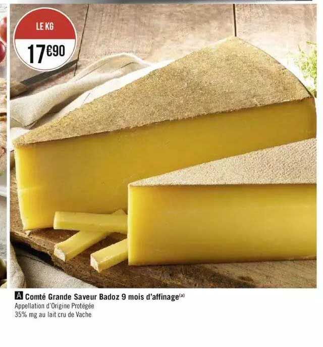 comté grande saveur badoz 9 mois d'affinage