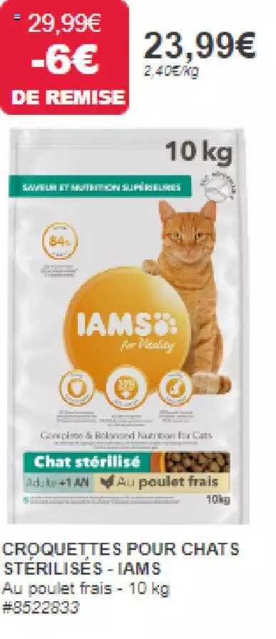Croquettes Pour Chats Stérilisés - Iams