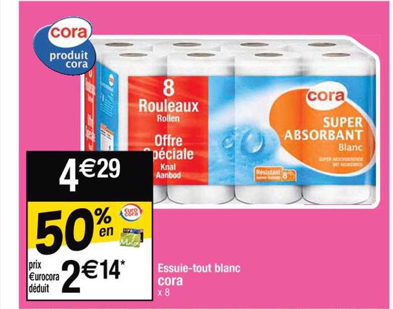 Essuie-tout Blanc Cora