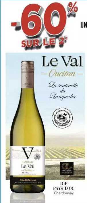 igp pays d'oc chardonnay le val