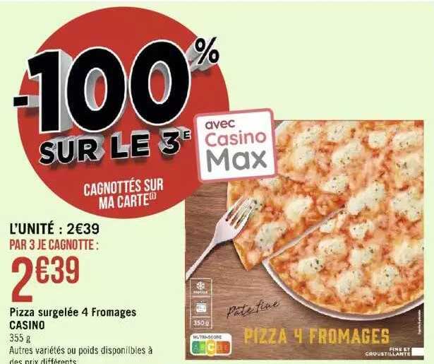 Pizza Surgelée 4 Fromages Casino