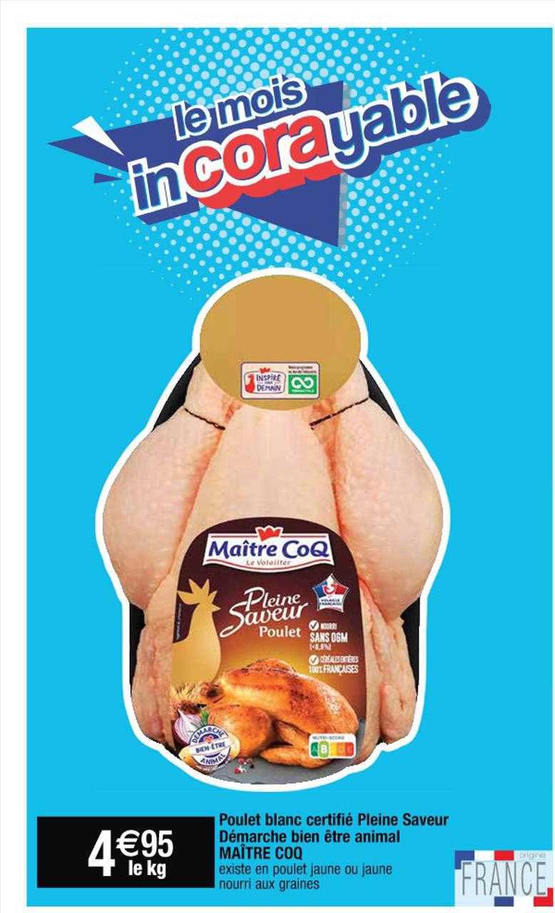 poulet blanc certifié pleine saveur démarche bien être animal maître coq