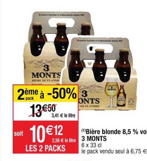bière blonde 8,5% vol. 3 monts