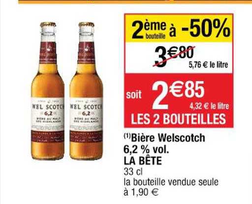 bière welscotch 6,2% vol. la bête