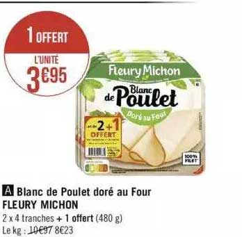 blanc de poulet doré au four fleury michon