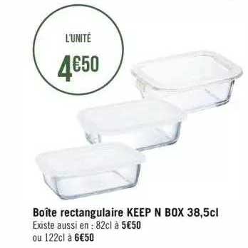 Boîte Rectangulaire Keep N Box 38,5cl
