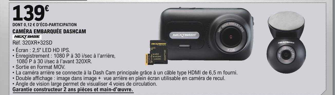 caméra embarquée dashcam nextbase