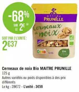 cerneaux de noix bio maître prunille